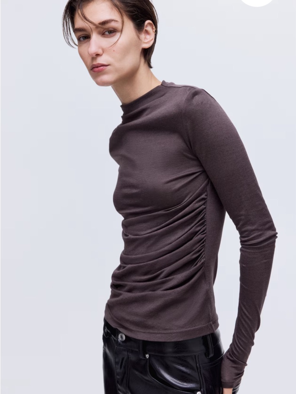 H&M Draped Silk Blend Top - Picture 6 of 6
